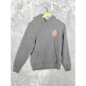 Santa Cruz Mens Pullover Hoodie Black Tropical Floral Screaming Hand Skate